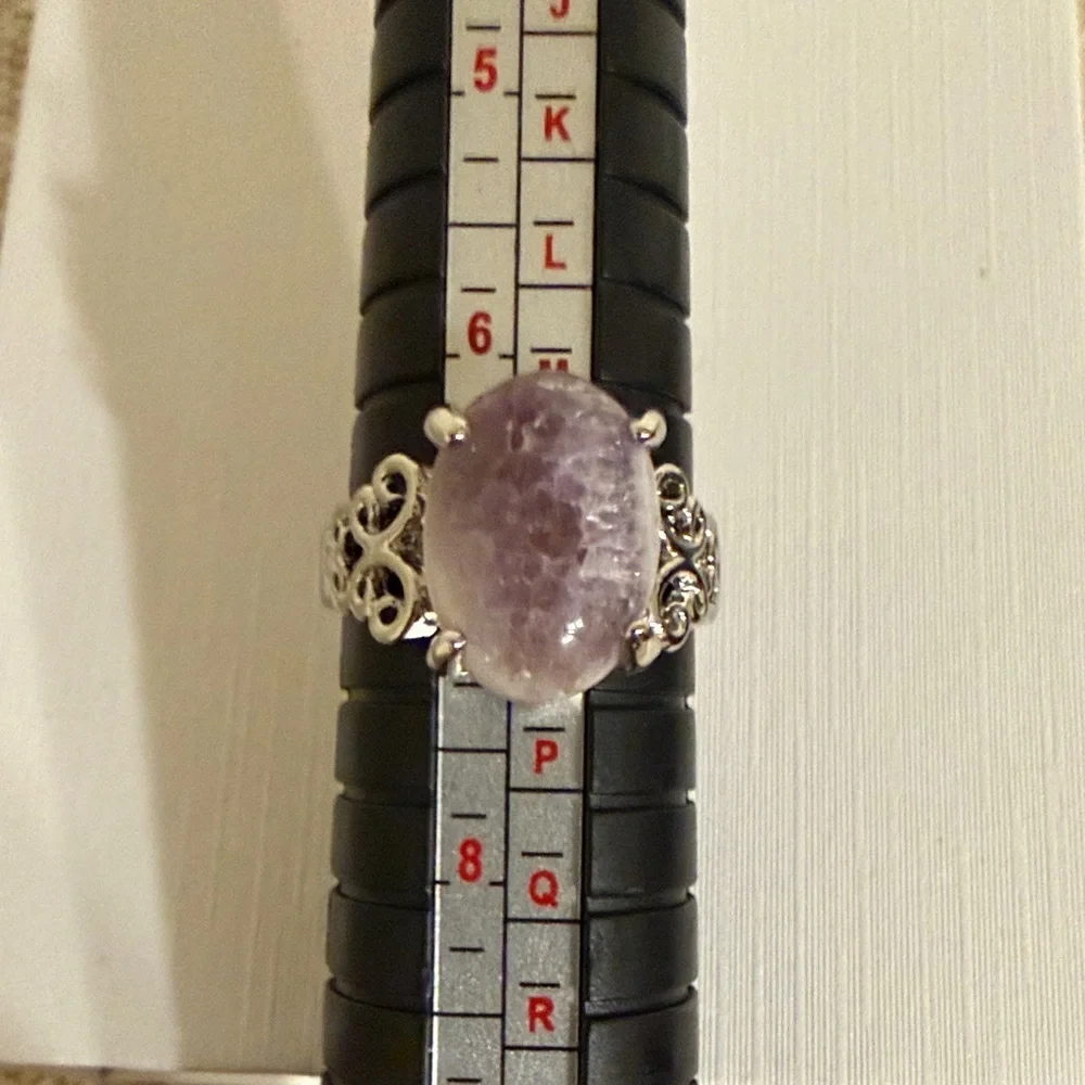 Women’s Ring Silver & Royal Purple Women’s Boho Jewelry Women’s Ring Size 7